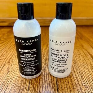 Acca Kappa del 1869 conditioner + Muschio Bianco Body Lotion 2.5 fl oz NIB